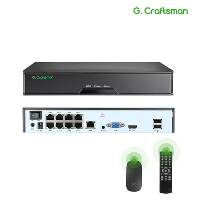 XMeye 8ch POE NVR 4K Support 16ch Network Video Recorder Register H.265+ 1 HDD 24/7 Recording IP