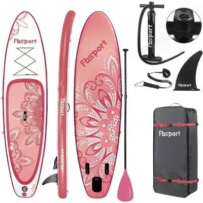 11' Premium Stand Up Paddle Board, Yoga Board with SUP Accessories & Carry Bag | Wide Stance, Surf