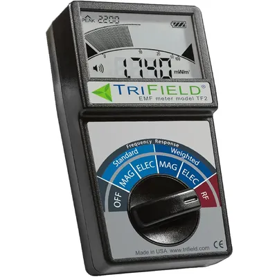 EMF Meter Model TF2 – Detect all 3 types of Electromagnetic Radiation in 1 Handheld Device: Radio