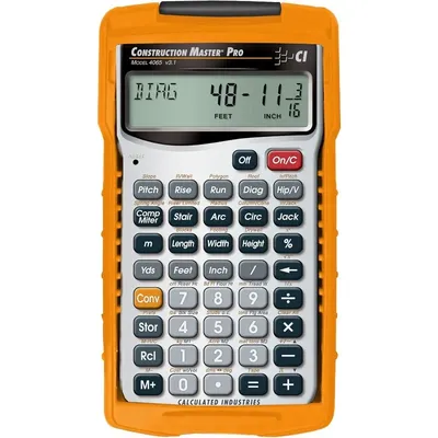 4065 Construction Master Pro Advanced Construction Math Feet-inch-Fraction Calculator for