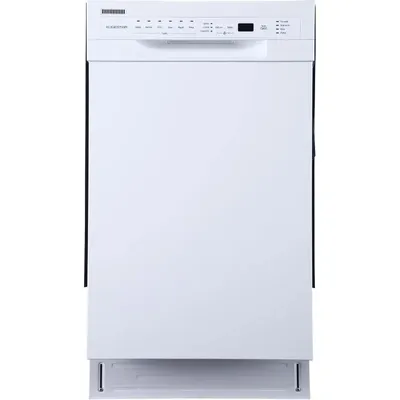 EdgeStar BIDW1802 18 Inch Wide 8 Place Setting Energy Star Certified Built-In Front Control Dishwasher - White