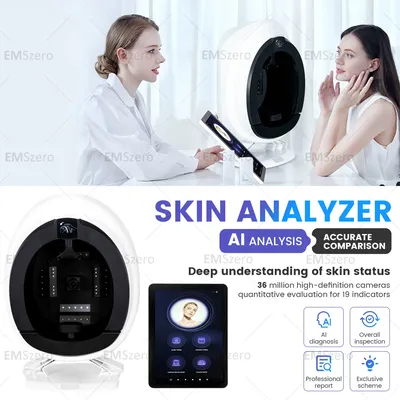 NEW Upgrade 8 Spectral Imaging Technology Skin Analyzer Face Moisture Detection Spa Use 3D Facial