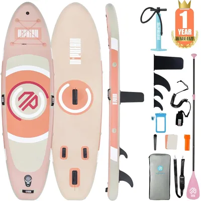 Paddle Board with Stable Wing and Durable SUP Accessories, 10’ Inflatable Stand up Paddle Boards for