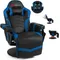 Gaming Recliner Massage Gaming Chair with Footrest Ergonomic PU Leather Single Sofa with Cup Holder