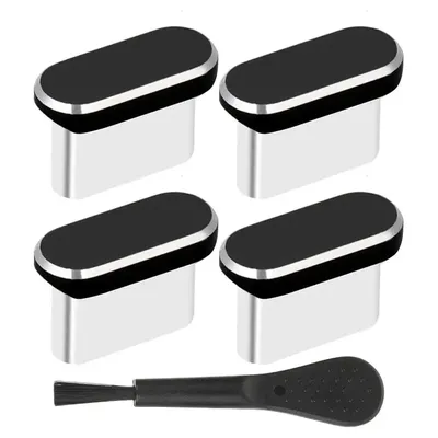 Phone Dust Plug Dust Plug With Brush For Phone Type-C Anti Loss Dust Plugs Multifunctional 5-in-1
