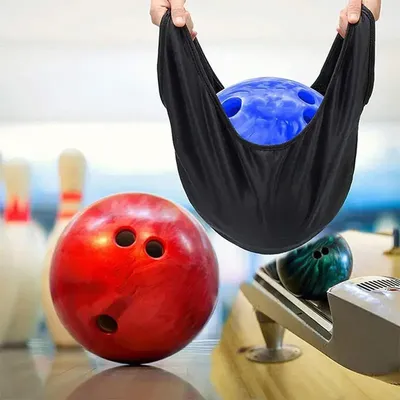 Bowling Ball Wiping-Bag Microfiber Polished Bowling Cleaning Towel Bowling Storage Bag Wiping Cloth