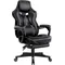 Computer gaming chair with foot pedals - Ergonomic gaming chair - Racing chair with lumbar pillow