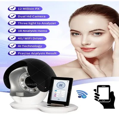 3D Skin Scanner Care Face Part Analyzer Monitor Portable Testing English Sensor Facial Camera Test