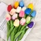 1PC 30cm Real Touch PU Tulips Artificial Flowers for Home Garden Bedroom Decoration flores