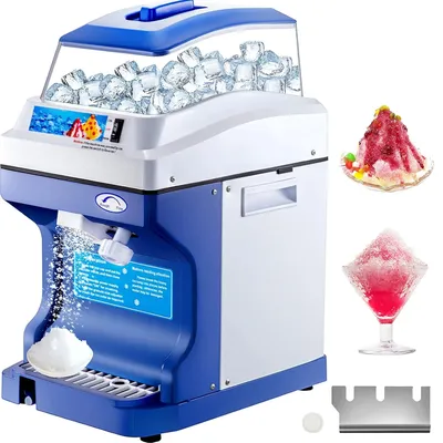 Commercial Ice Shaver Crusher, 441LBS/H Electric Snow Cone Maker with 5L Ice Box, 300W Tabletop