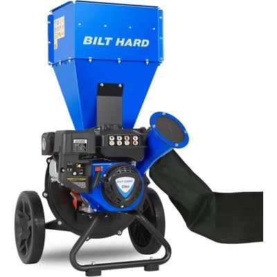 HARD Wood Chipper - 7.5 HP 224cc Gas Powered Shredder, 2 in 1 Multi-Function Heavy Duty, 3" Max Wood