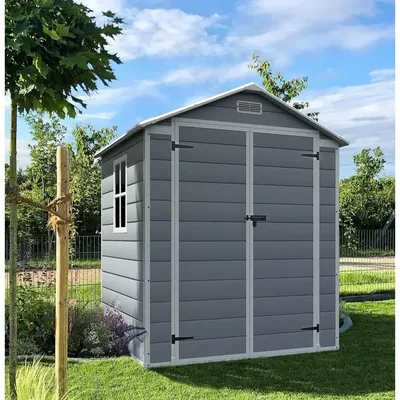 Garden Shed Storage House Garden Tool Sheds With Lockable Door for Patio Backyard Lawn Pool 6x4 FT