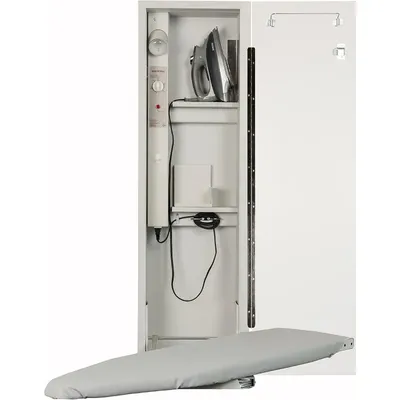 Tools.Built-In Ironing Center with 42 Inch Swiveling Ironing Board, Electrical System, Hot Iron