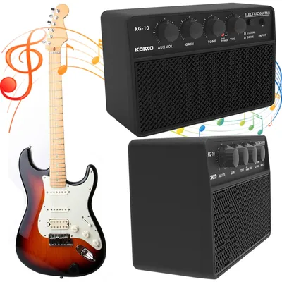 Mini Guitar Amplifier with 6.35mm Universal Interface Professional Guitar Amp Headphone Output USB