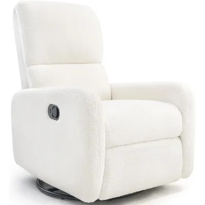 Swivel Glider Rocking Recliner, Nursery Chair for Adults with 2 Massage Points, Rocker Reclining