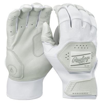 Rawlings Workhorse Adult Batting Gloves White/White