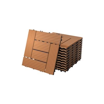 ECD Germany 44er Set WPC Terrassenfliesen Balkonfliese Klickfliese Mosaik 30x30cm 4m² Image