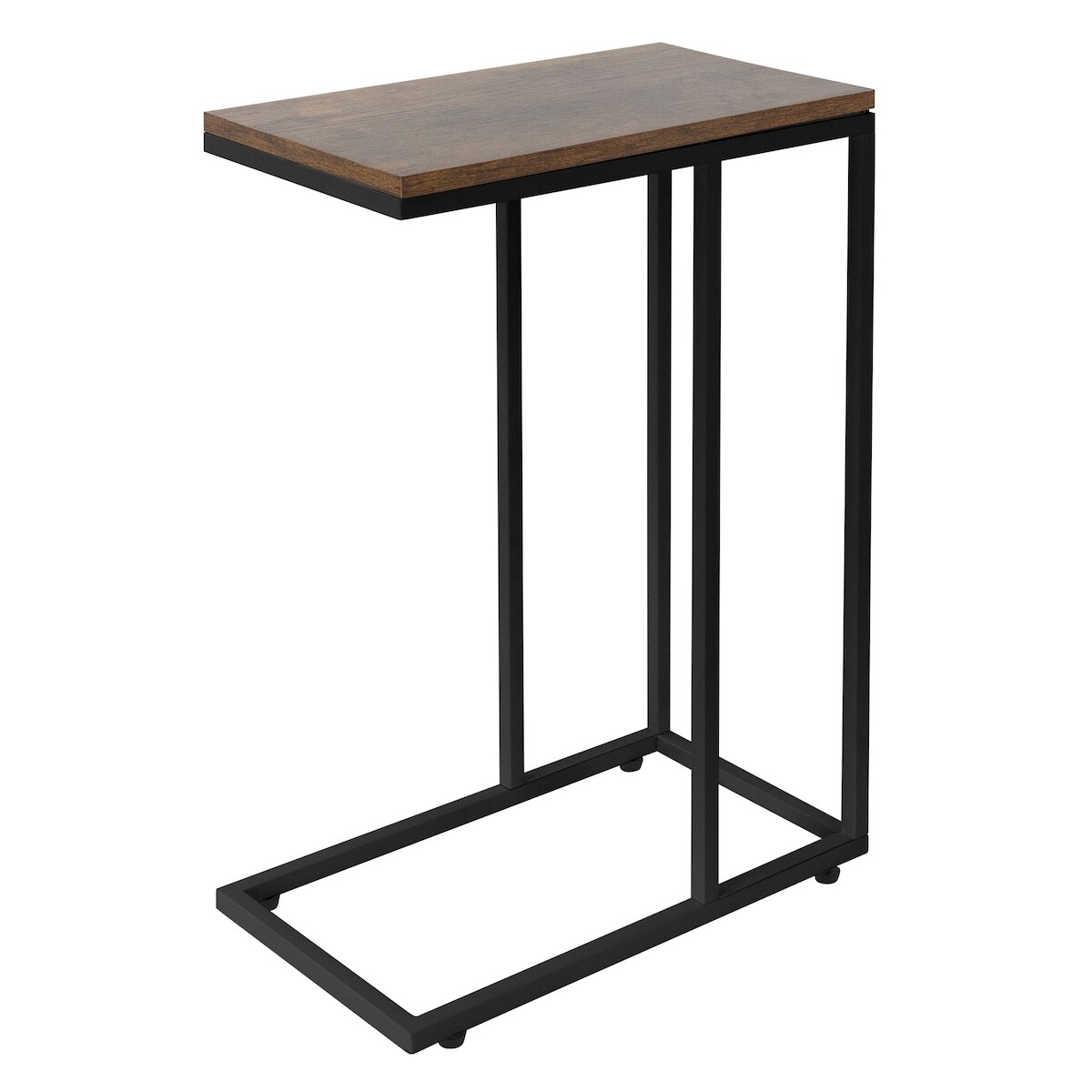 ML-Design Beistelltisch C-Form 45x25x64 cm Schwarz/Braun aus Holz mit Metallgestell Image