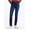Skinny-fit-Jeans TOMMY HILFIGER "HERITAGE COMO SKINNY RW", Damen, Gr. 26, Länge 32, blau (nos dunkelblau), Denim/Jeans, Obermaterial: 95% Baumwolle, 4% Elastomultiester, 1% Elasthan, unifarben, casual, skinny fit lang, Jeans, mit Tommy Hilfiger...