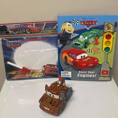 Disney Toys | Disney Pixar Cars Tow Mater Vehicle Start Your Engines Game & Dry Erase | Color: Blue/Red | Size: Osb