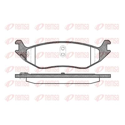 REMSA Bremsbelagsatz, Scheibenbremse hinten rechts links mit Zubehör für DODGE 05080563AA 0885.04