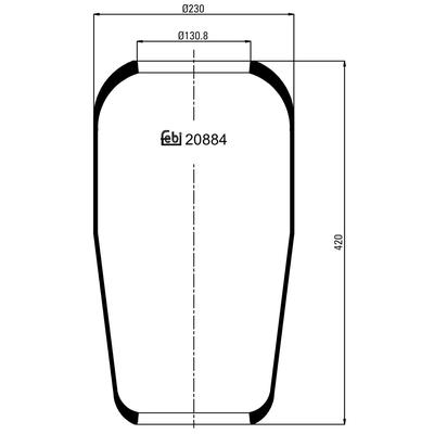 FEBI BILSTEIN Universal vorne hinten rechts links ohne Kolben 230mm für IVECO MAN 008188539 08188539 81.43601.0108 20884