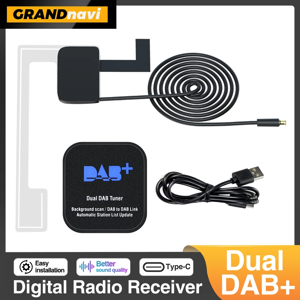 Dual DAB + Modul DAB Box Digital Signal Empfänger DAB + Empfänger Antenne Antenne USB Schnittstelle Tragbare Für Android Auto radio Stereo
