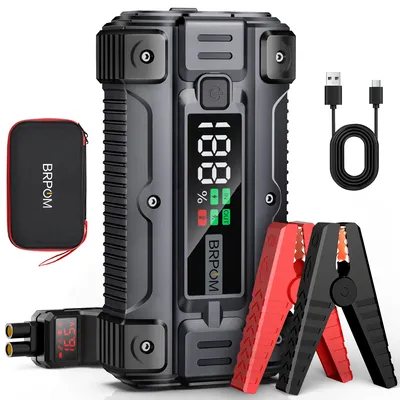 Car Jump Starter 6000A Peak 26800mAh 12V Auto Supercharger Battery Charger Jumper Box with Fast