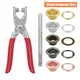 1 Set Set di pinze per occhielli per occhielli, kit di pinze per punzonatrici per occhielli con 100 set di occhielli in metallo da 4 mm, kit di strumenti per occhielli per l'artigianato in pelle