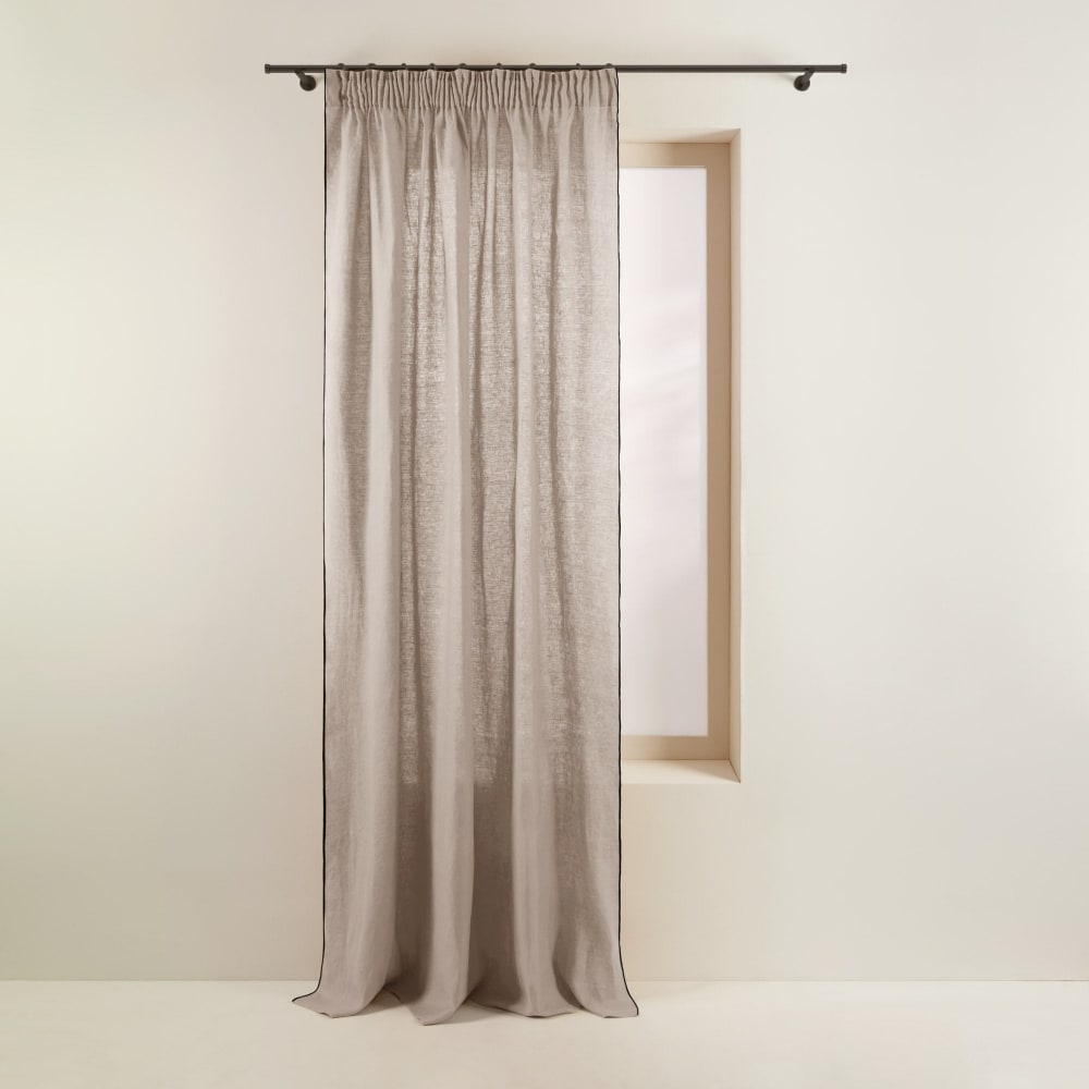 Tenda a trecce Lavaggio stringa e bombo nero 350x280 cm