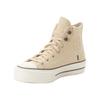 Sneaker CONVERSE "CHUCK TAYOR ALL STAR LIFT PLATFORM WEATHERIZED LEATHER", Gr. 39, beige (miso glaze, truffle, egret), Leder, sportlich, Schuhe