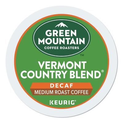 Green Mountain Coffee Vermont Country Blend Decaf Coffee K-Cups, 96/Carton (GMT7602CT) Case of 96 Green Mountain Coffee® Decaffeinated