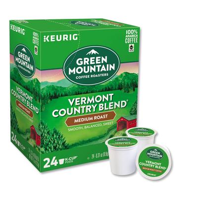 Green Mountain Coffee Vermont Country Blend Coffee K-Cups, 24/Box (GMT6602) Box of 24 Green Mountain Coffee® Caffeinated