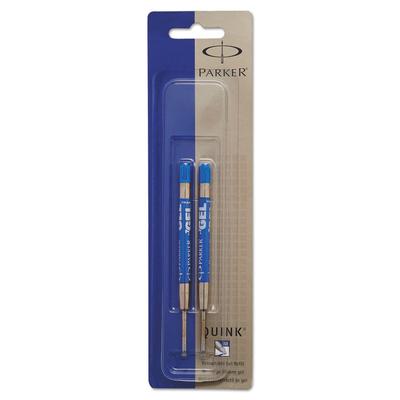 Parker Refill for Parker Retractable Gel Ink Roller Ball Pens, Medium Conical Tip, Blue Ink, 2/Pack (PAR1950364) Pack of 2 Parker® Pen Refills