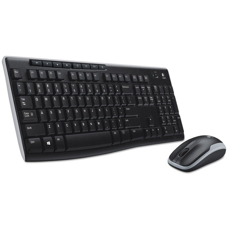 Logitech Wireless Combo MK270, 2.4 GHz Frequency/33 ft Wireless Range, Black (LOG920004536) Each Logitech® Keyboard & Mouse Combinations