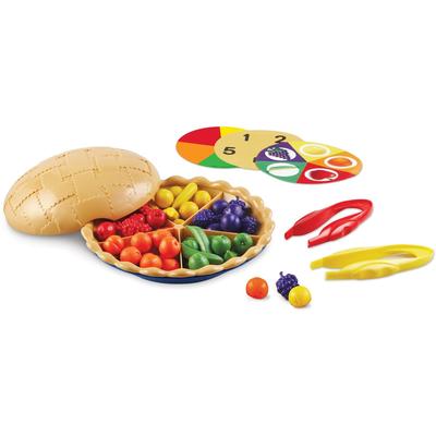 Learning Resources Super Sorting Pie, 8-3/4" D, 65Pcs, Multi (LRNLER6216) 1 Set Educational Toy