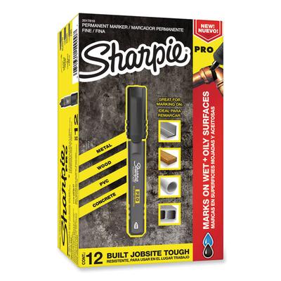 Sharpie Pro Permanent Marker, Fine Bullet Tip, Black, Dozen (SAN2017818) 1 Dozen Sharpie® Markers