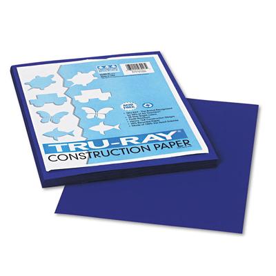 Pacon Tru-Ray Construction Paper, 76 lb Text Weight, 9 x 12, Royal Blue, 50/Pack (PAC103017) Pack of 50 Pacon® Art & Design Paper