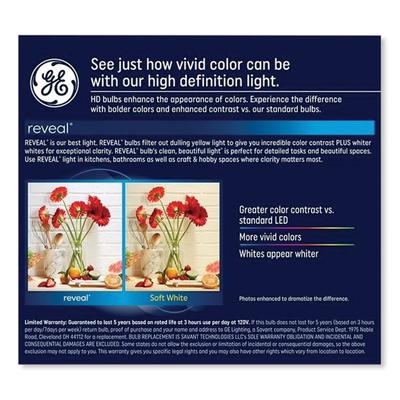 GE Reveal HD+ Color-Enhancing LED Indoor Floodlight, BR30, 9 W, 2/Pack (GEL30691) Pack of 2 Light Bulbs