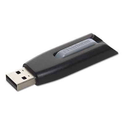 Verbatim Store 'n' Go V3 USB 3.0 Drive, 64 GB, Black/Gray (VER49174) Each Verbatim® Flash Drive