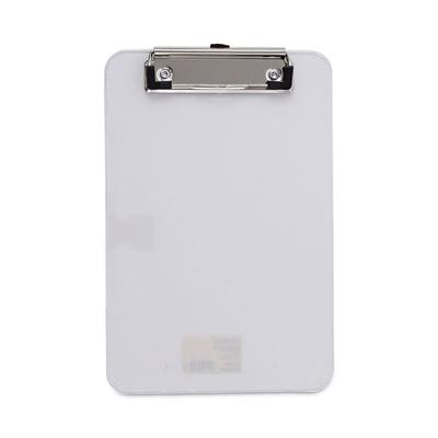 Universal Plastic Clipboard with Low Profile Clip, 0.5" Clip Capacity, Holds 5 x 8 Sheets, Clear (UNV40312) Each Universal® Clipboards