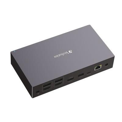 Verbatim USB-C Pro Docking Station 17-in-1, Audio/DisplayPort/HDMI/Micro SD/RJ45/SD/USB-A/USB-C, Gray (VER32172) Each Verbatim® Docking Stations