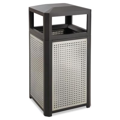 Safco Evos Series Steel Waste Container, 15 gal, Steel, Black (SAF9932BL) Each Safco® Indoor Waste Receptacles