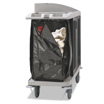 Rubbermaid Commercial Zippered Vinyl Cleaning Cart Bag, 25 gal, 17" x 33", Brown (RCP1966885) Each Rubbermaid® Commercial Service Carts & Accessories