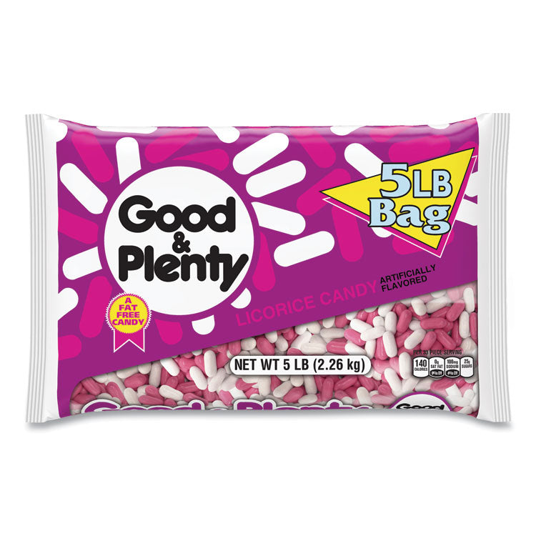Good & Plenty Licorice Candy, 5 lb Bag, Ships in 1-3 Business Days (GRR24600004) Each Candy, Gum & Mints