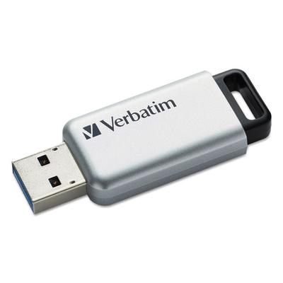 Verbatim Store 'n' Go Secure Pro USB Flash Drive with AES 256 Encryption, 16 GB, Silver (VER98664) Each Verbatim®