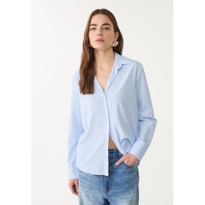 Stradivarius Striped poplin shirt Indigo S