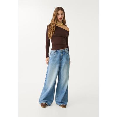 Stradivarius D99 loose wide leg jeans Medium blue 14