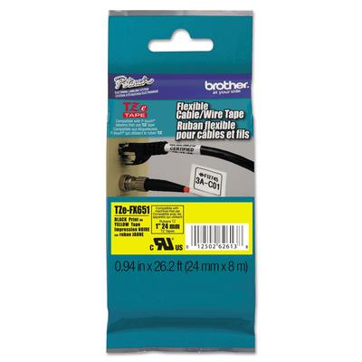 Brother TZE-FX651 TZe Flexible Tape Cartridge for P-Touch Labelers, 0.94