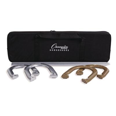 Champion Sports Deluxe Horseshoe Tournament Set, 4 Horseshoes/2 Stakes/Carry Bag/Rule Sheet (CSICG205)